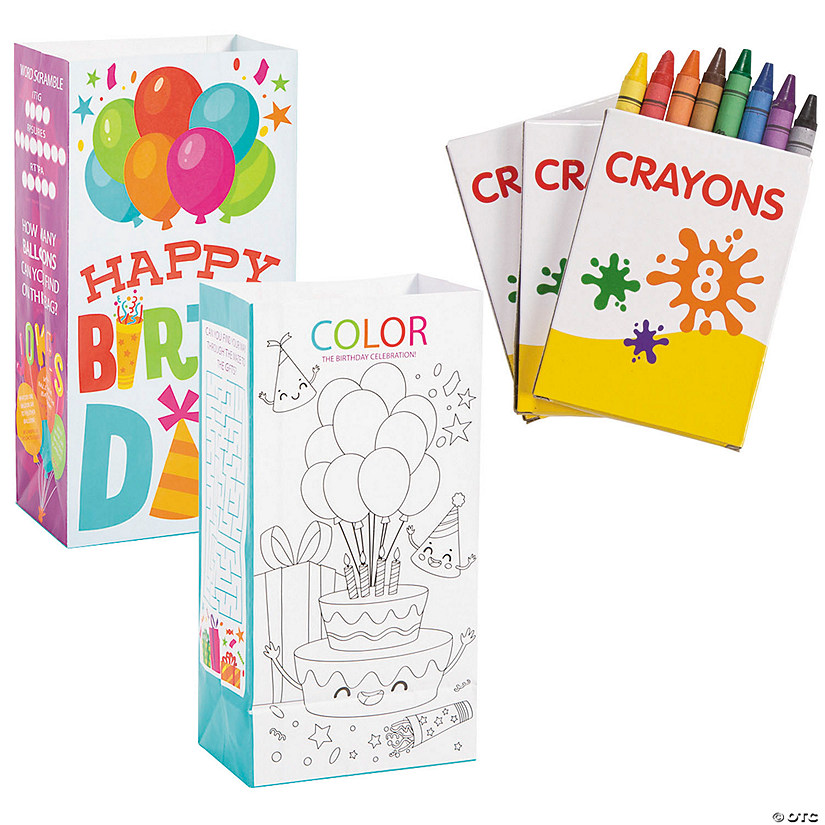 Birthday Party Activity Treat Bag Kit for 12 Image
