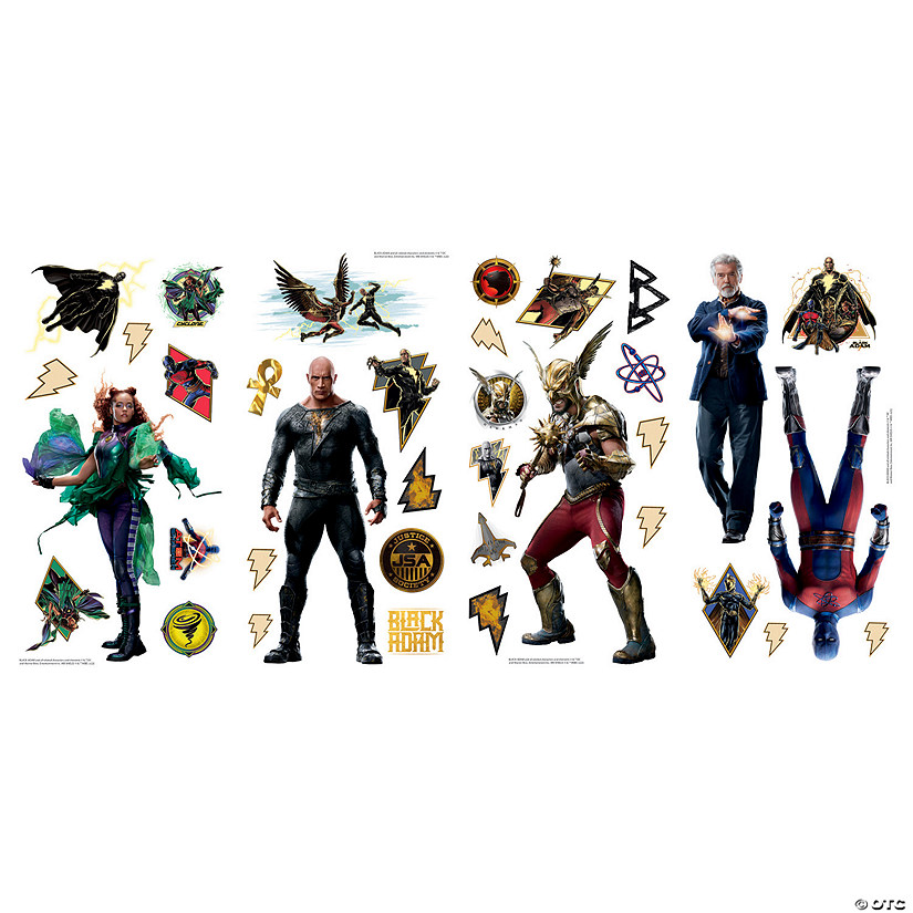 Black adam peel & stick wall decals Image