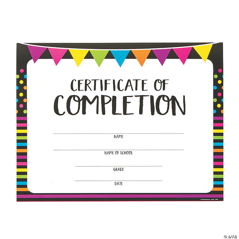 Black & Bright Certificates of Completion Image
