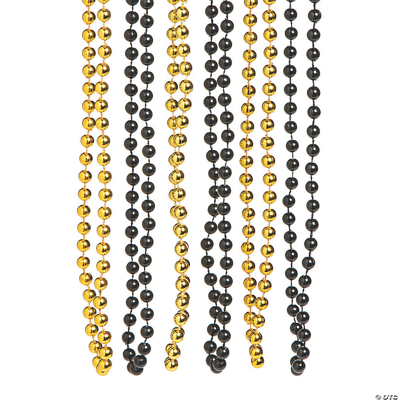 Black & Gold Bead Necklaces 48 Pc. Oriental Trading