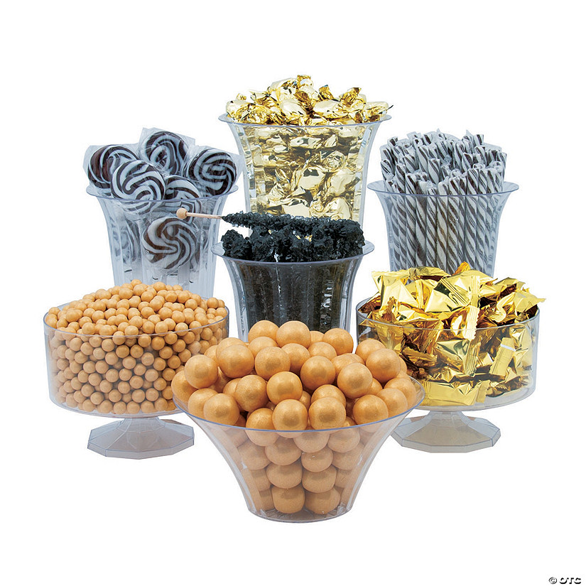 Black & Gold Candy Buffet Assortment - 1508 Pc. Image