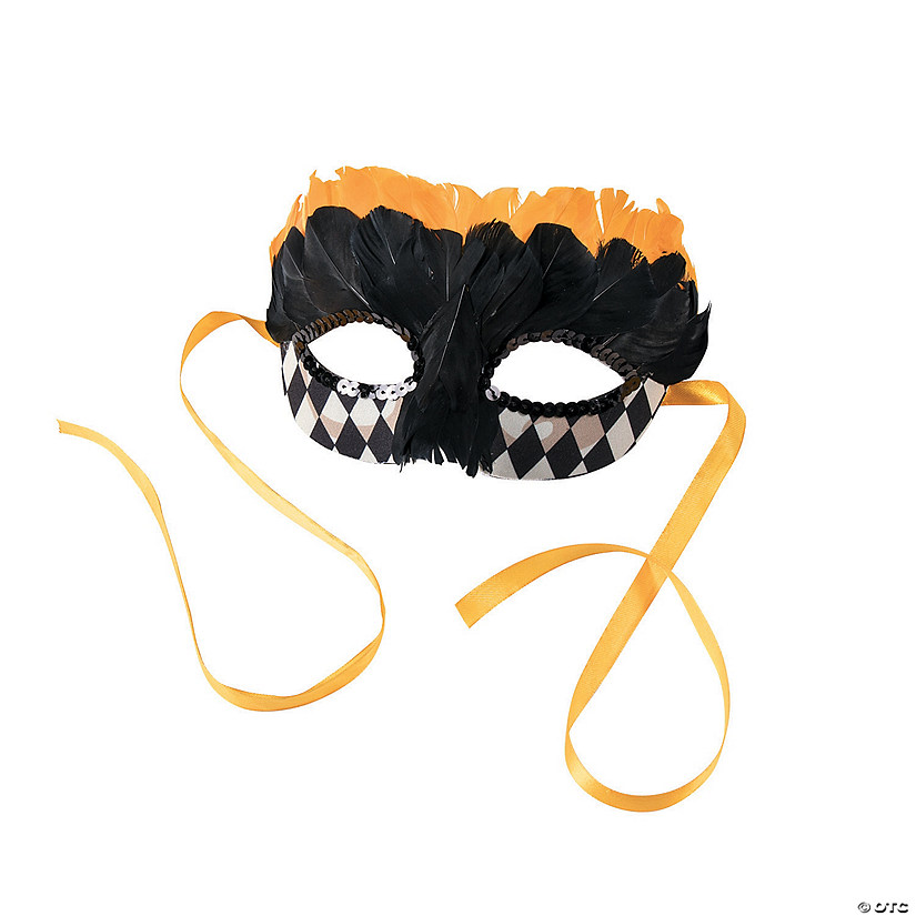 Black & Gold Harlequin Masks Image