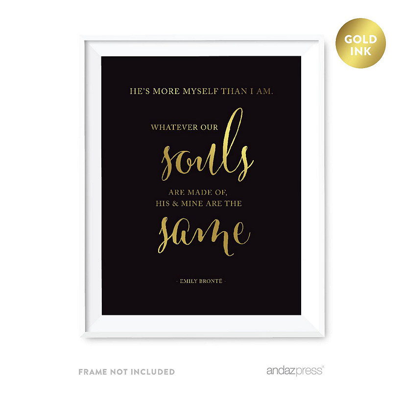 Black &amp; Gold Print Our Souls Same 8.5x11 Image