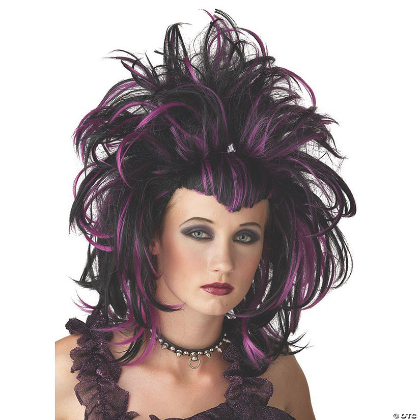 Black & Purple Evil Sorceress Wig Image