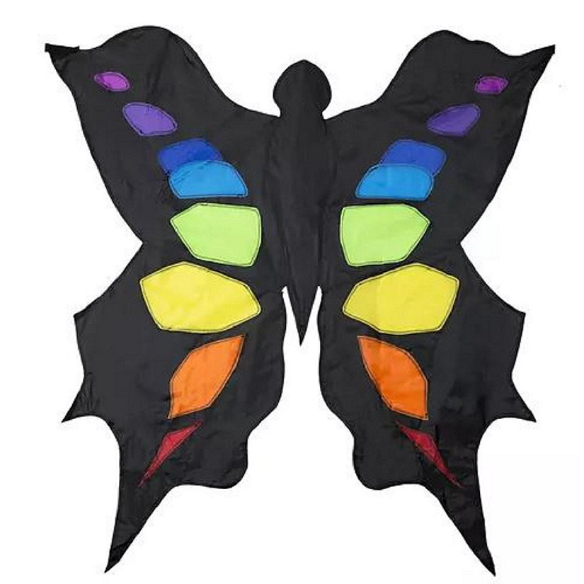 Black and Rainbow Butterfly Nylon Kite New Image