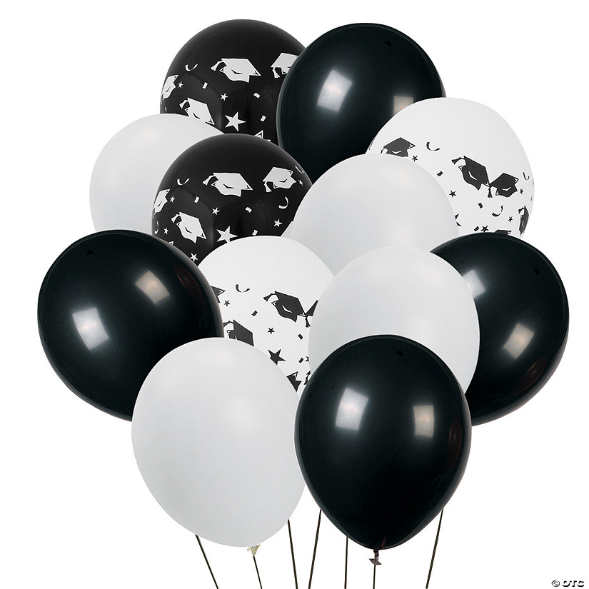 Black & White Balloon Bouquet 49 Pc. Oriental Trading