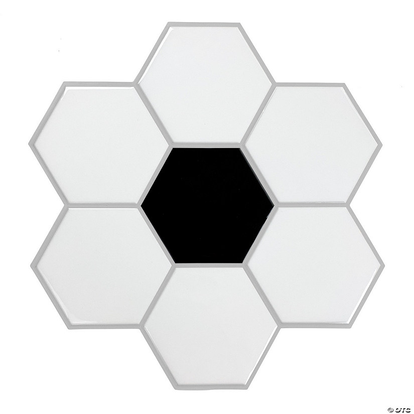 Black and white large hexagon sticktile Image