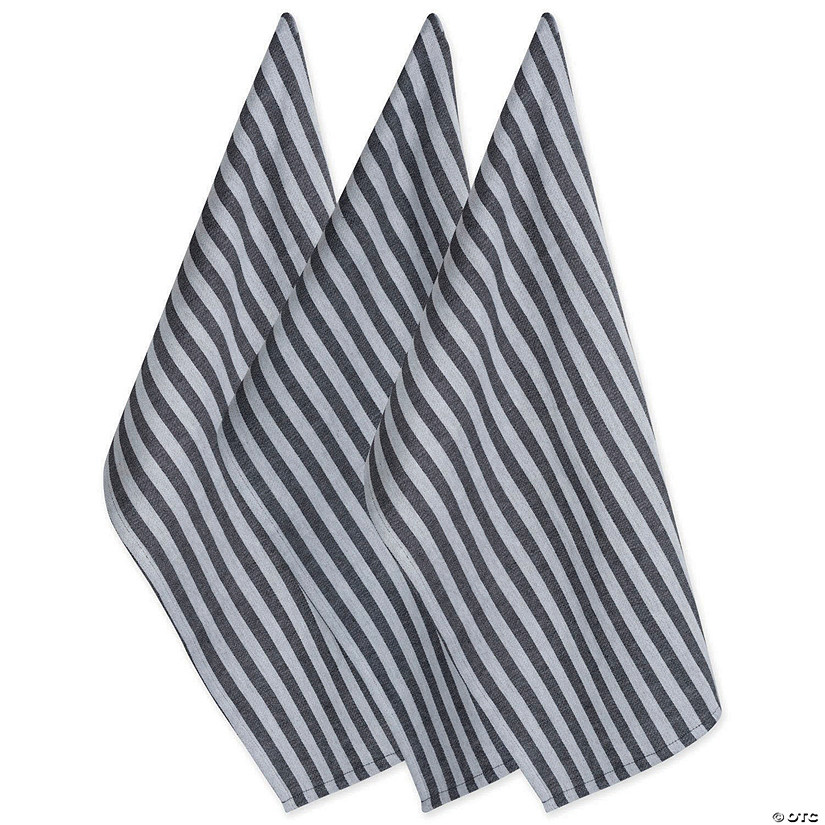 Black & White Stripe  Dishtowel (Set Of 3) Image