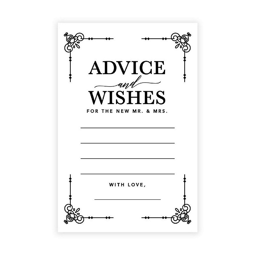 Black Art Deco Advice 4x6IN 56PC Image