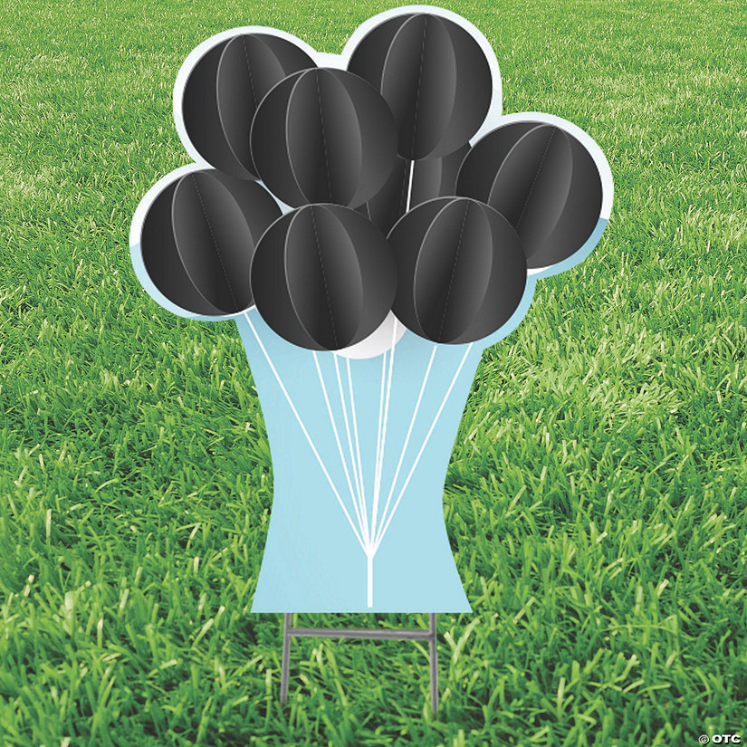 Black Balloons Yard Sign Image