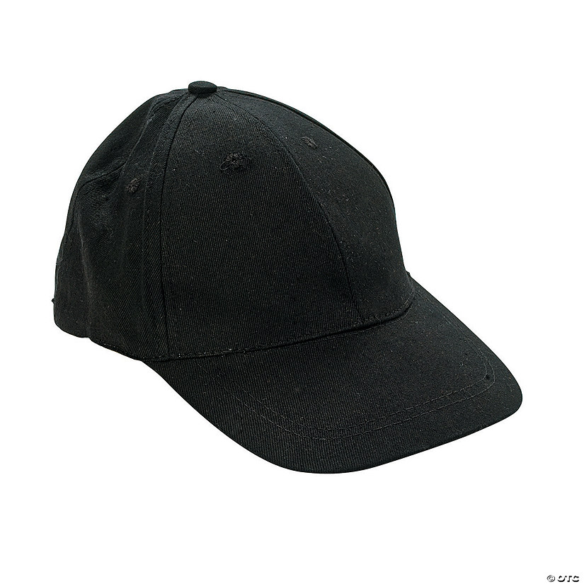 Black Baseball Caps - 12 Pc. Image