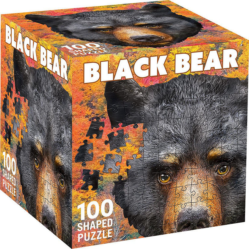 Black Bear 100 Piece Shaped Jigsaw Puzzle Image