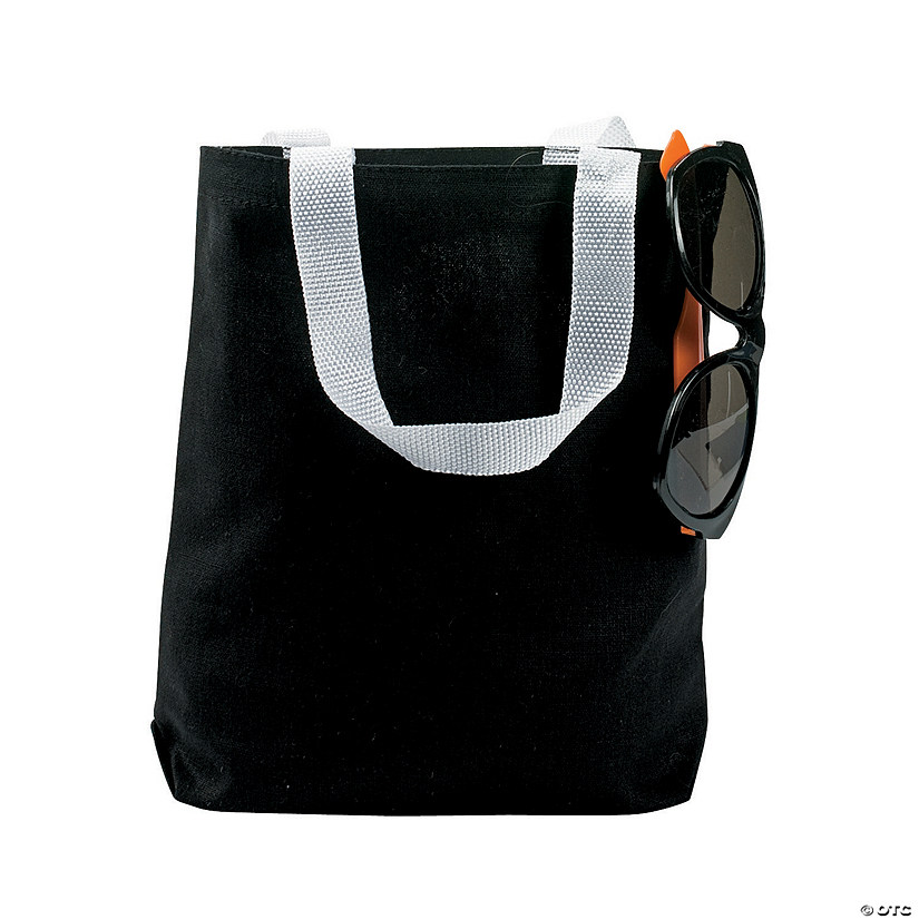 Black Canvas Tote Bags - Small - Discontinued