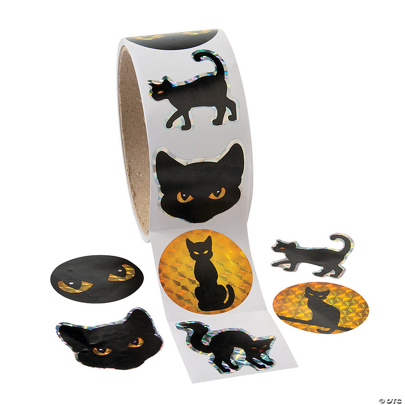 Black Cat Prism Stickers Image