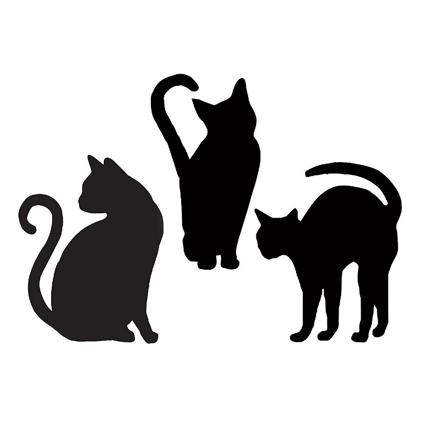 Black Cat Silhouettes Halloween Yard D&amp;#233;cor  3-Pack Image