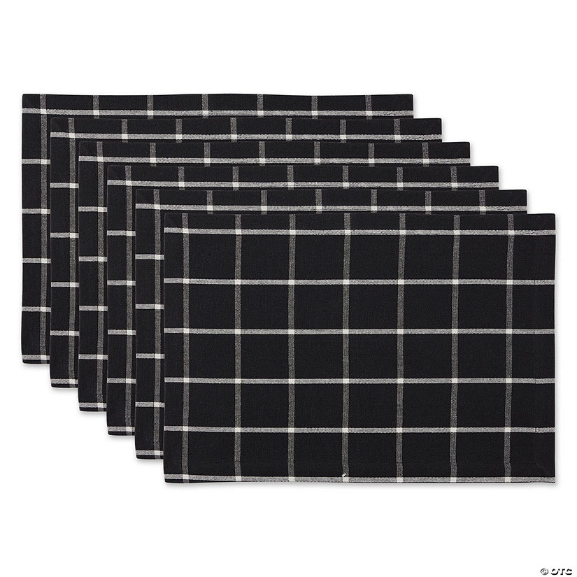 Black Check Placemat (Set Of 6) Image