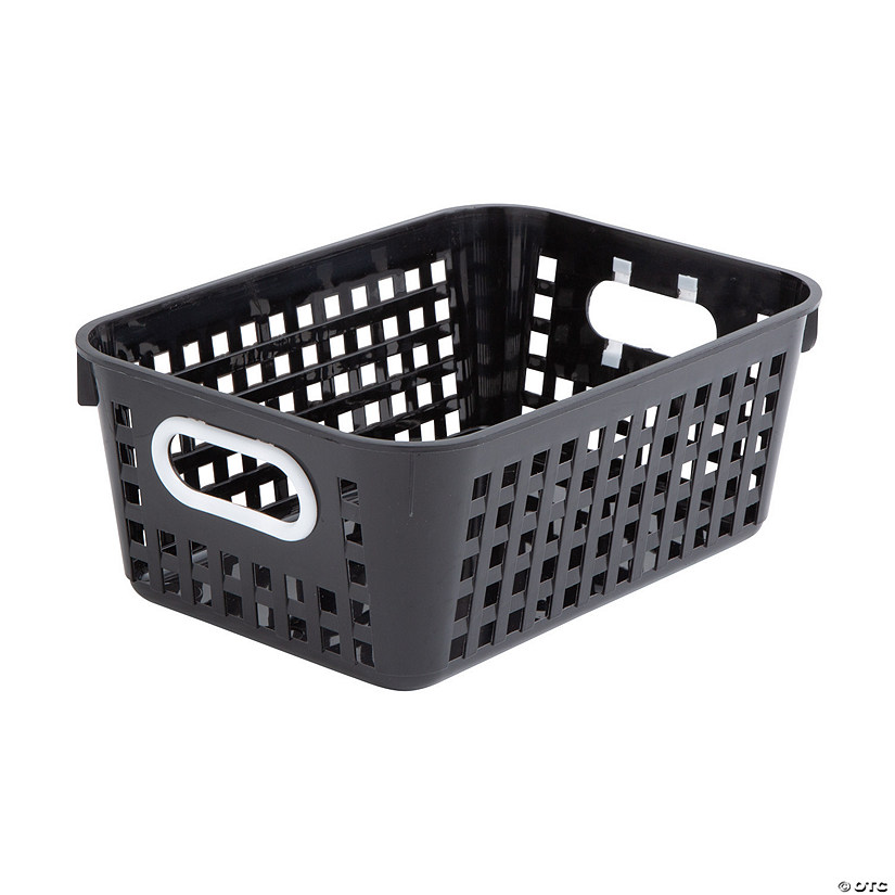 Black Classroom Storage Tall Baskets with Handles - 6 Pc. Image