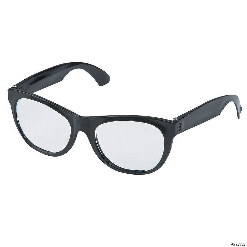 Black Clear Lens Glasses - 1 Pc. Image