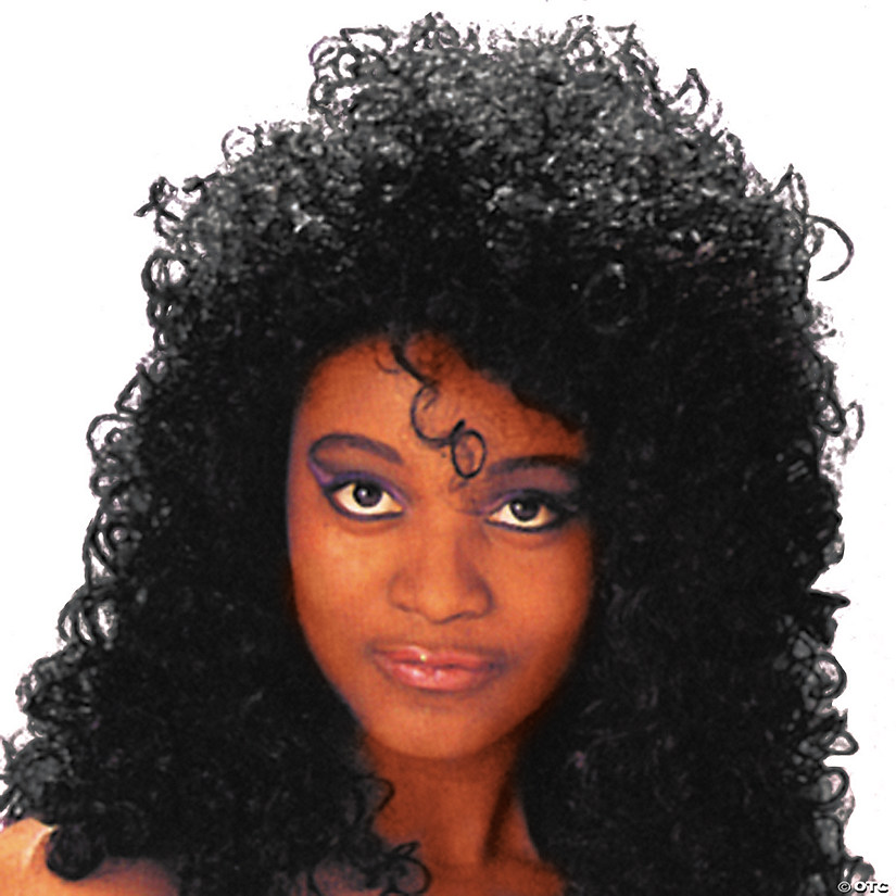 black curly wig costume