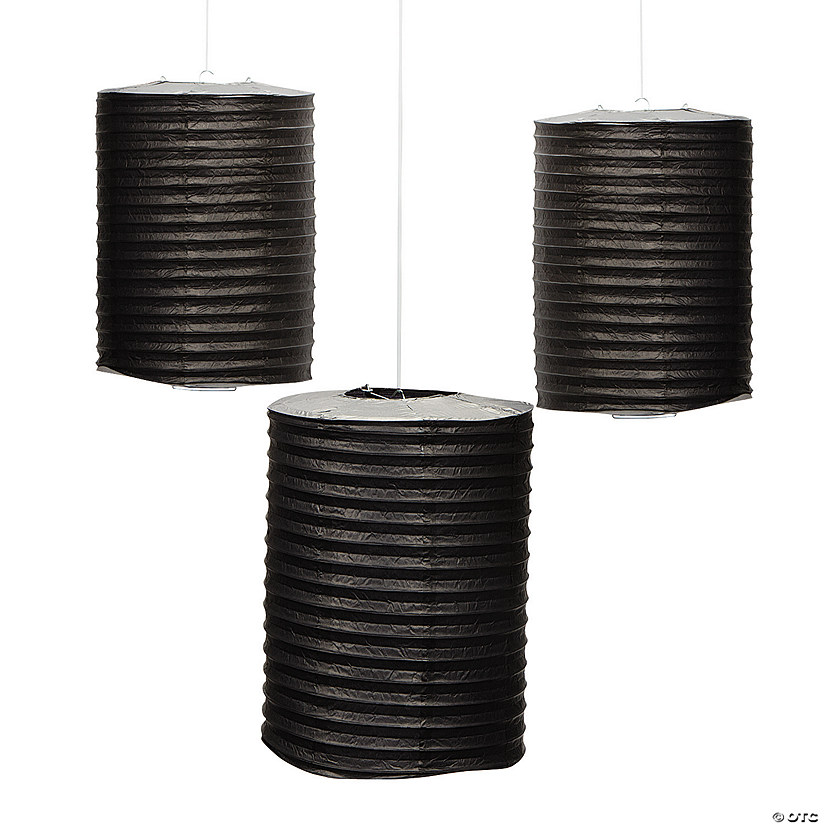 Black Cylinder Hanging Paper Lanterns Discontinued
