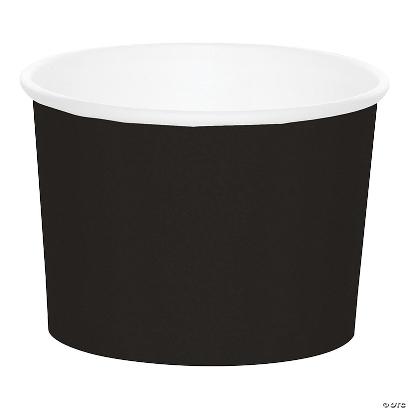Black Disposable Paper Snack Cups- 8 Ct. Image