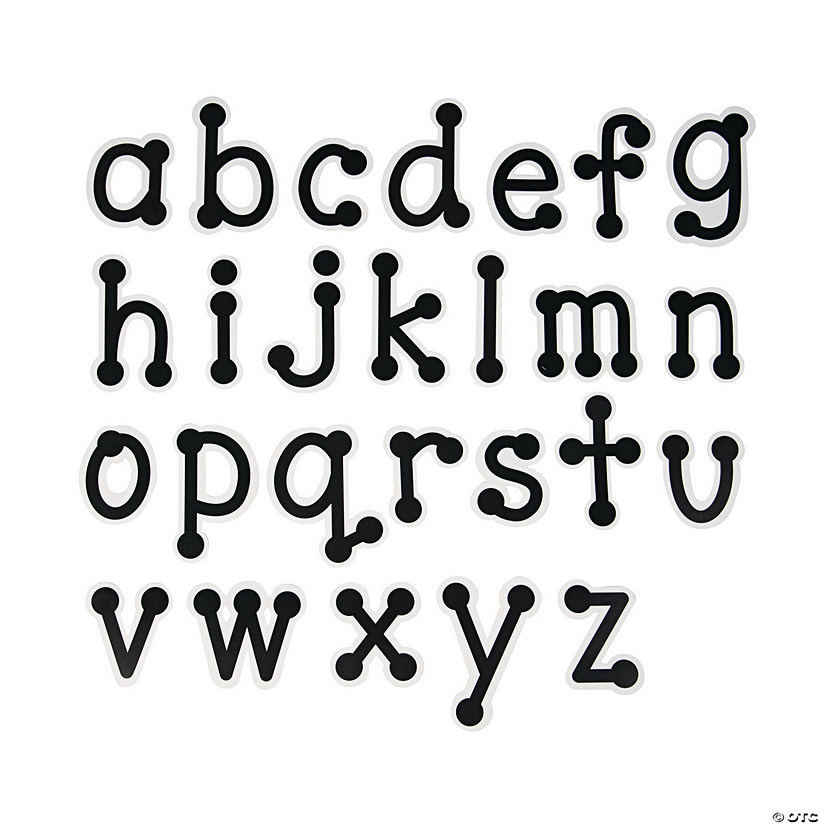 Black Dot to Dot Lowercase Letters Oriental Trading