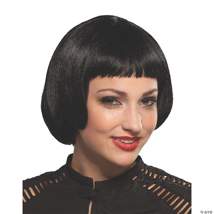 Black Flapper Sassy Wig Image