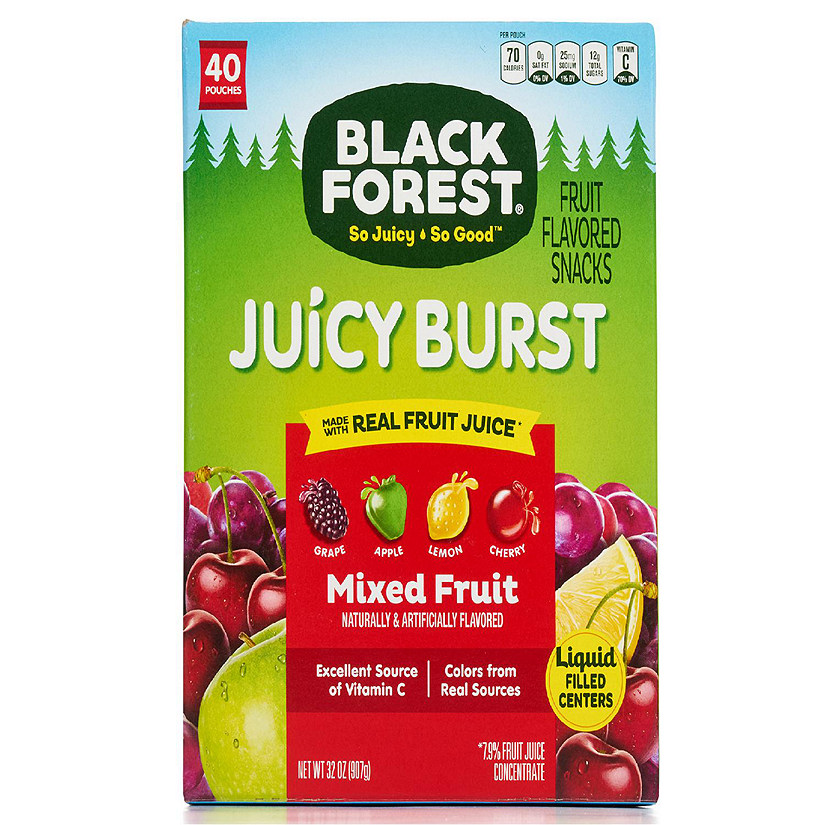 Black Forest Juicy Burst Fruit Snacks 40 Ct