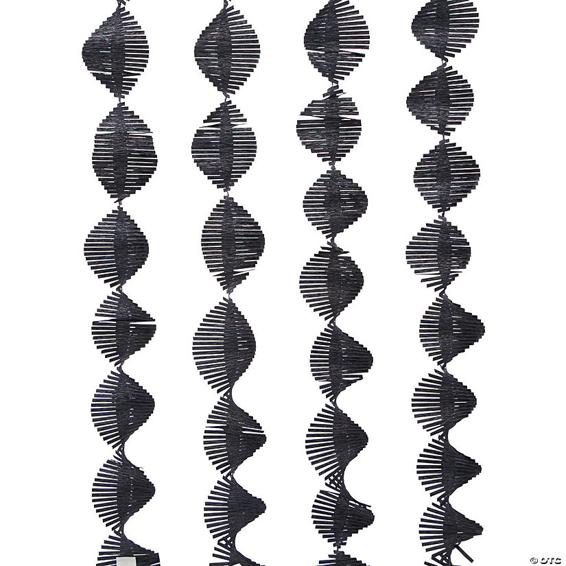 Black Fringe Paper Streamer Image
