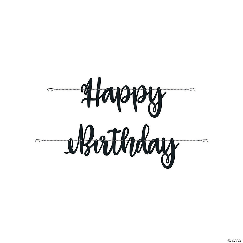 Happy Birthday Banner Grußkarte – A6, Goldgeprägt, Mit Umschlag, Personalisierbar