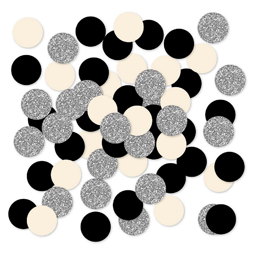Black Ivory Silver Confetti, 180-Pack Image