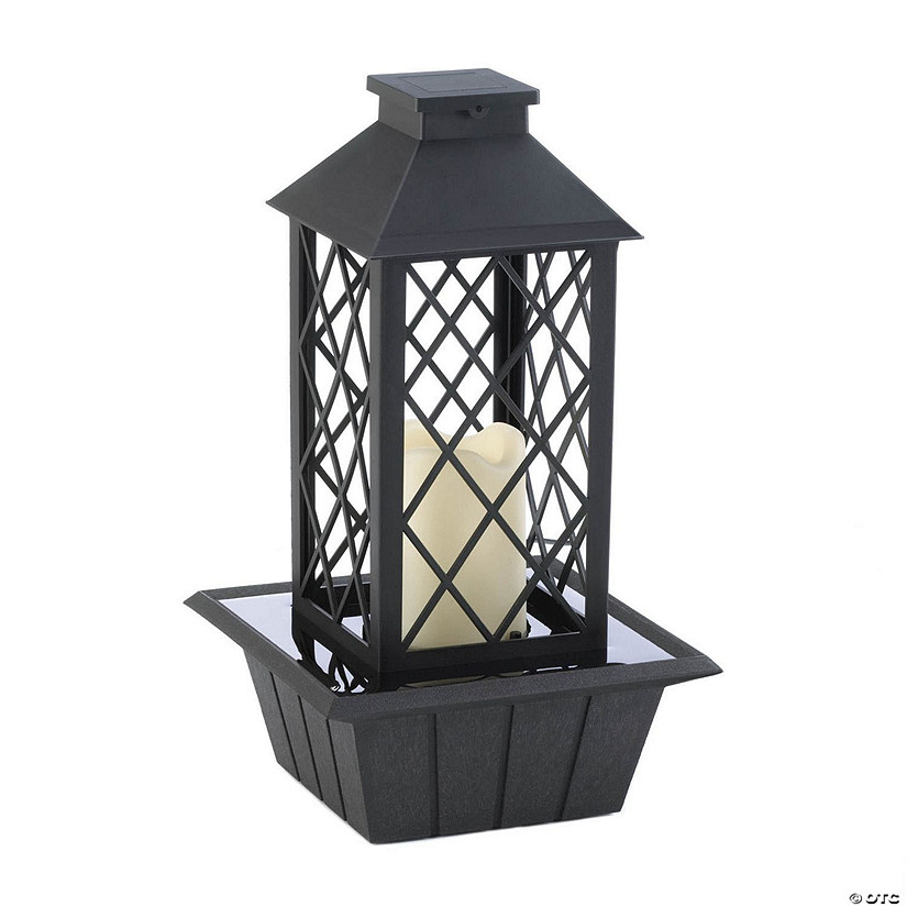 Black Lantern Tabletop Fountain  13.5" Image