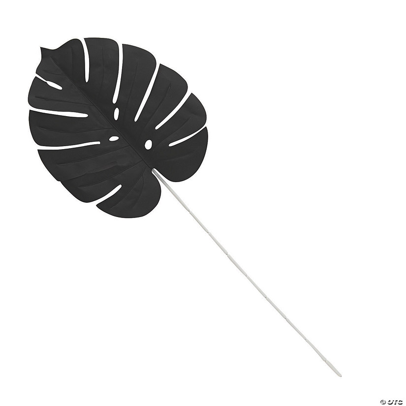 Black Monstera Leaves - 6 Pc. Image
