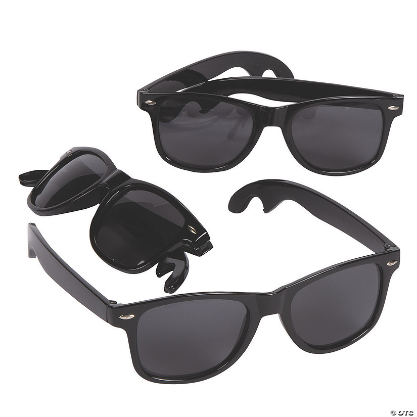 Black Nomad Bottle Opener Sunglasses - 6 Pc. Image