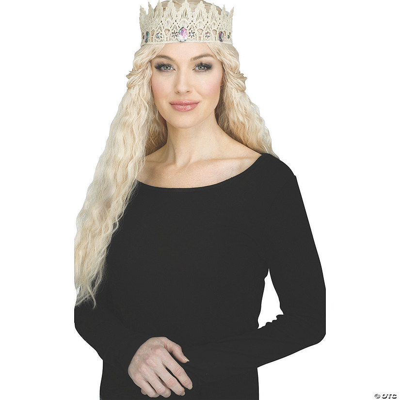 Black or Gold Lace Crown Accessory Image