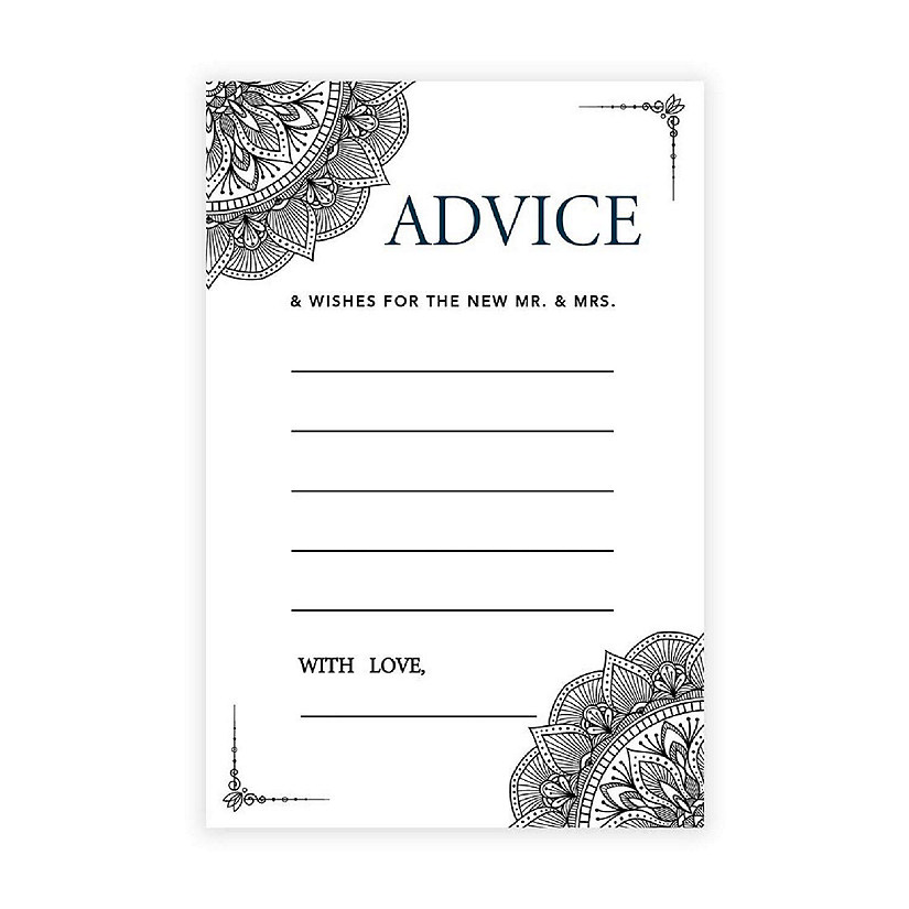 Black Ornate Advice 4x6IN 56PC Image