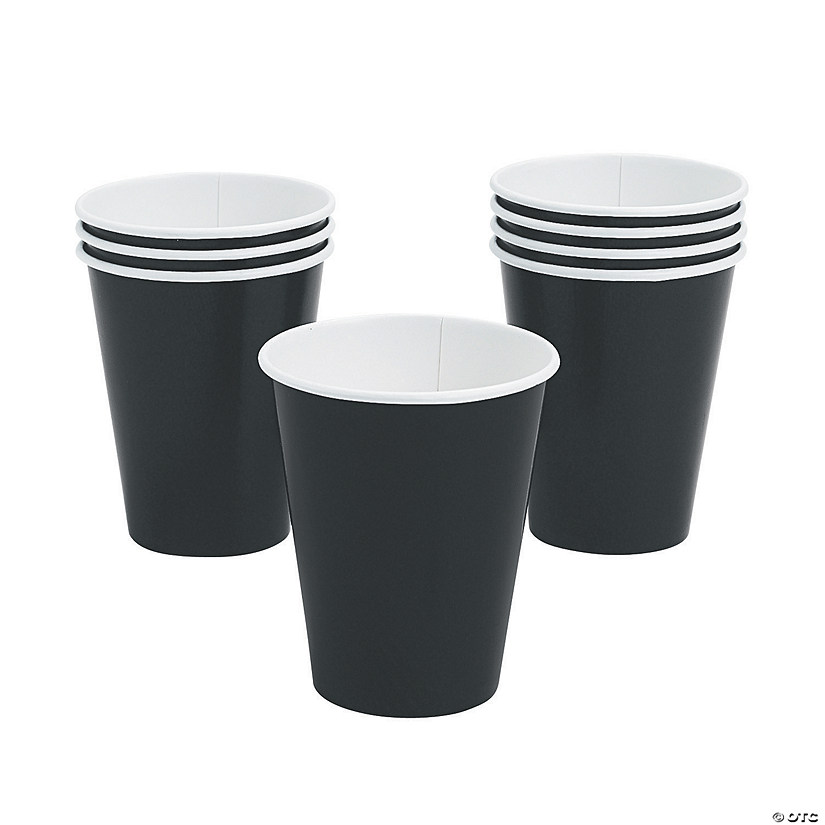 Black Paper Cups - 24 Ct. Image