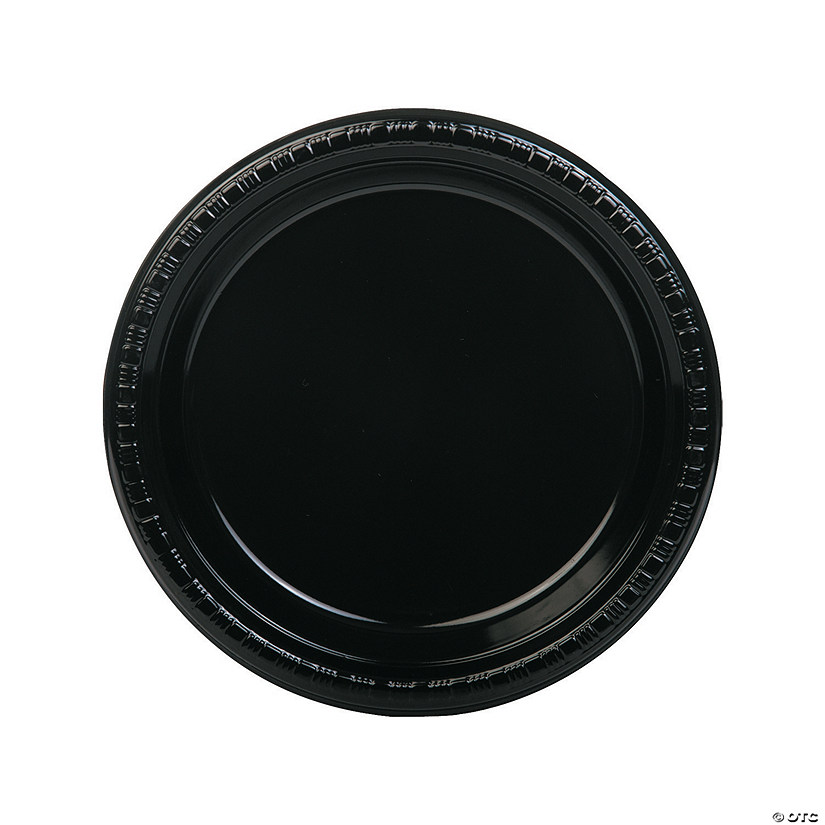 Black Plastic Dinner Plates 20 Ct.