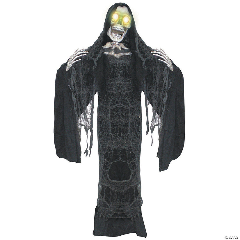 Black Reaper with Moving Mouth Halloween Decoration Image