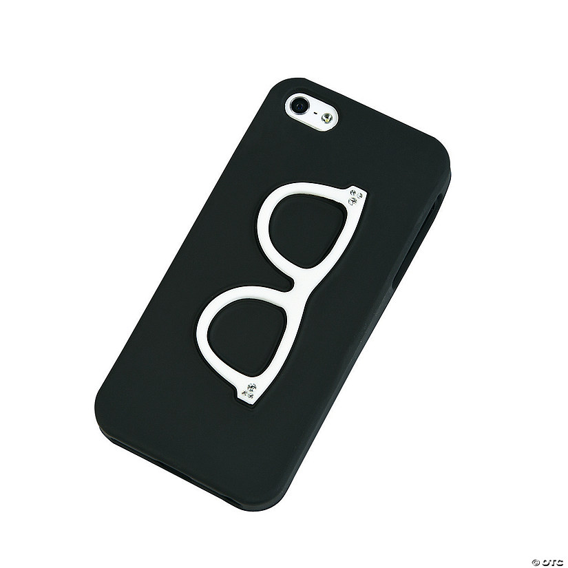 Black Retro Eye Glasses iPhone&#174; 5 Case Image