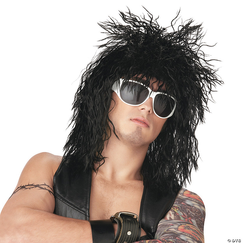 Black Rock Star Wig Image