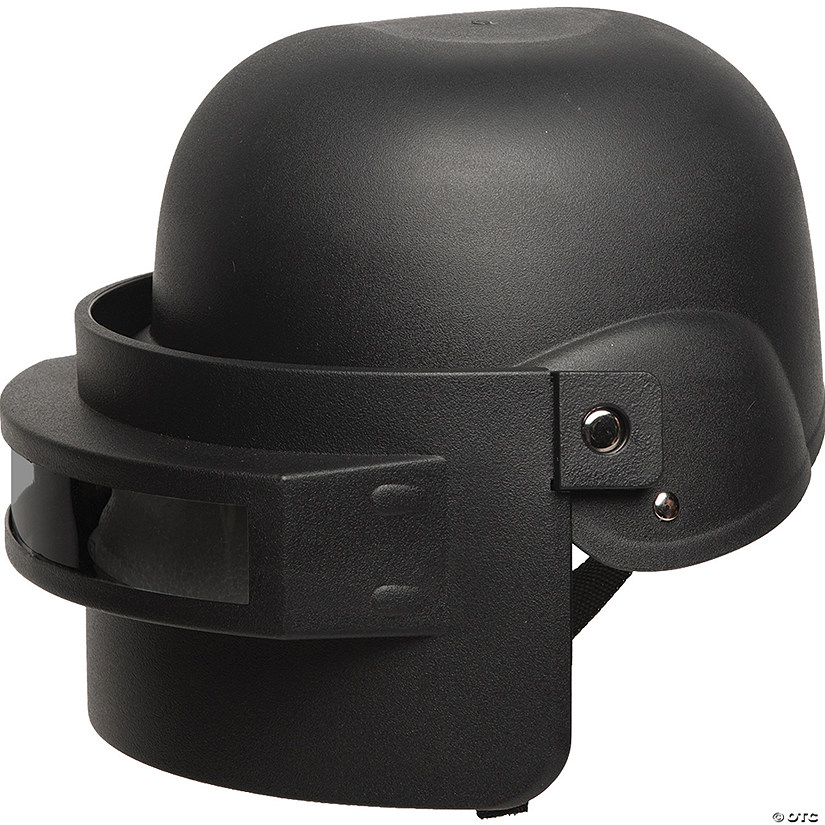 Black S.W.A.T. Helmet with Face Mask - One Size Image