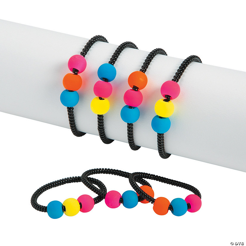 Black Spiral Beaded Bracelets Image