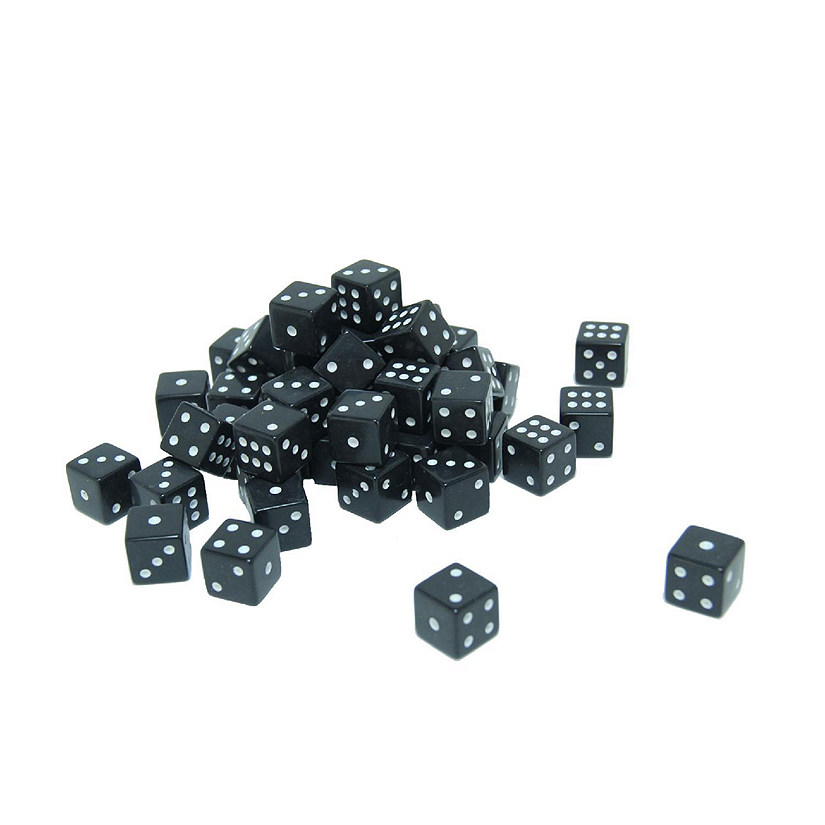 Black Square Cornered Dice - 100 Pack Image