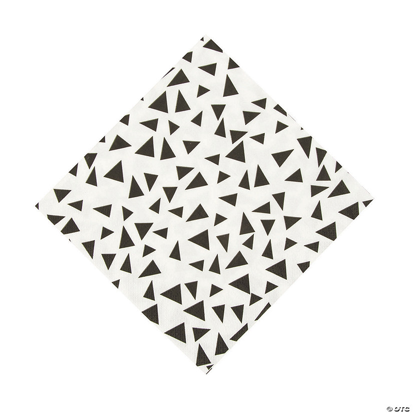 Black Terrazzo Triangle Print Luncheon Napkins - 16 Pc. Image