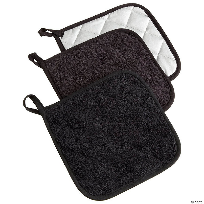 Black Terry Potholder (Set Of 3) Image