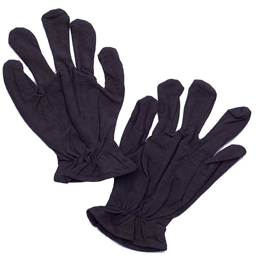 Black Theatrical Adult Costume Gloves Image