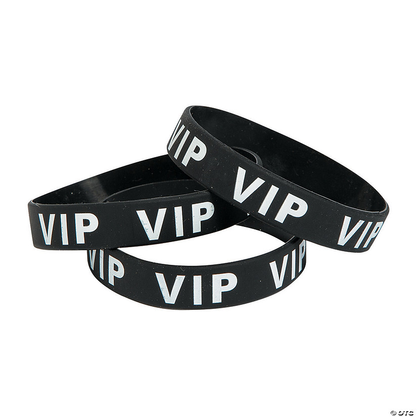 Black VIP Rubber Bracelets Image