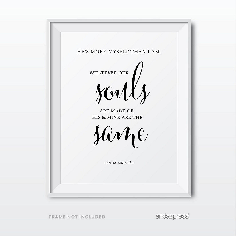 Black White Souls Same Love Sign 8.5x11 Image