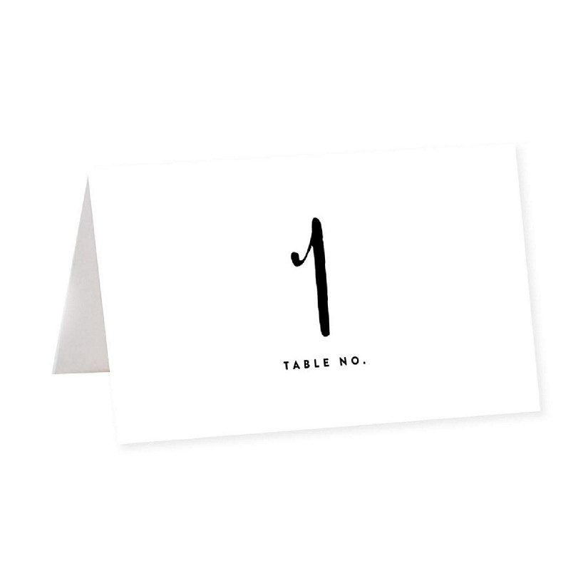Black White Table Numbers 1-20 Tent Image